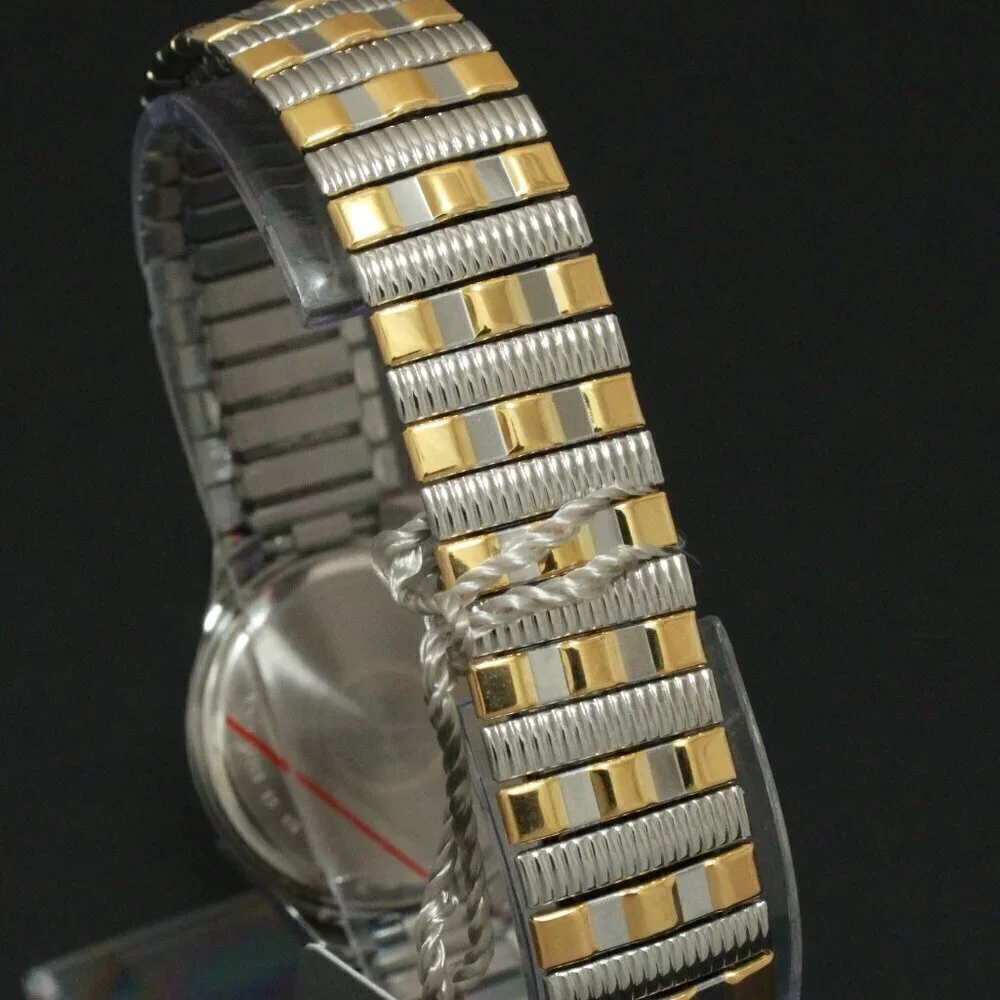 Caravelle Ladies Classic Design Watch By Bulova Two Tone Expansion Bracelet 23mm